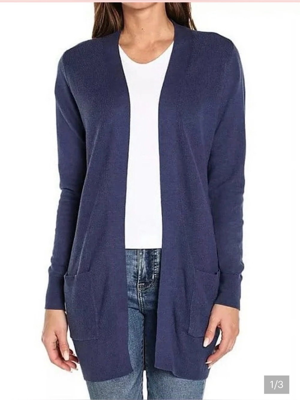 GAP Classic Open-Front Navy Women’s Cardigan Sweater